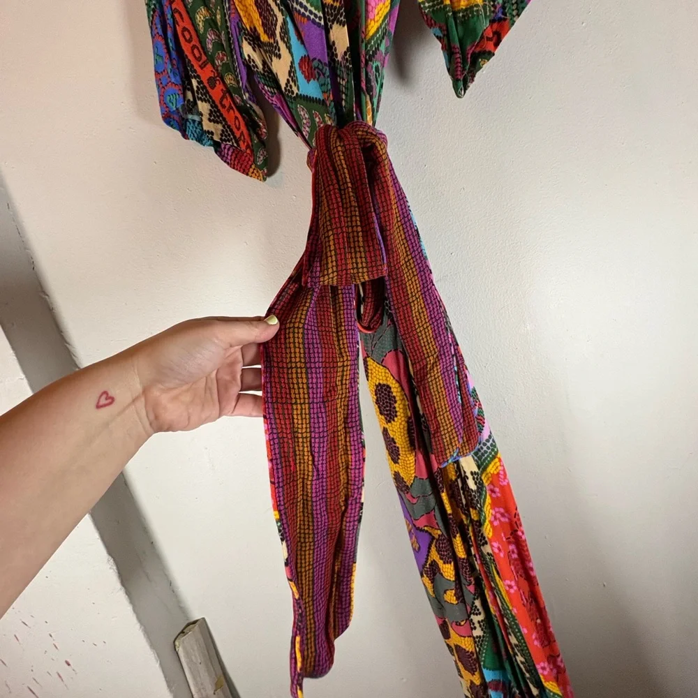 Vintage FARM Rio Multicolor Patchwork Jumpsuit- Mid 2010 - Picture 3 of 5
